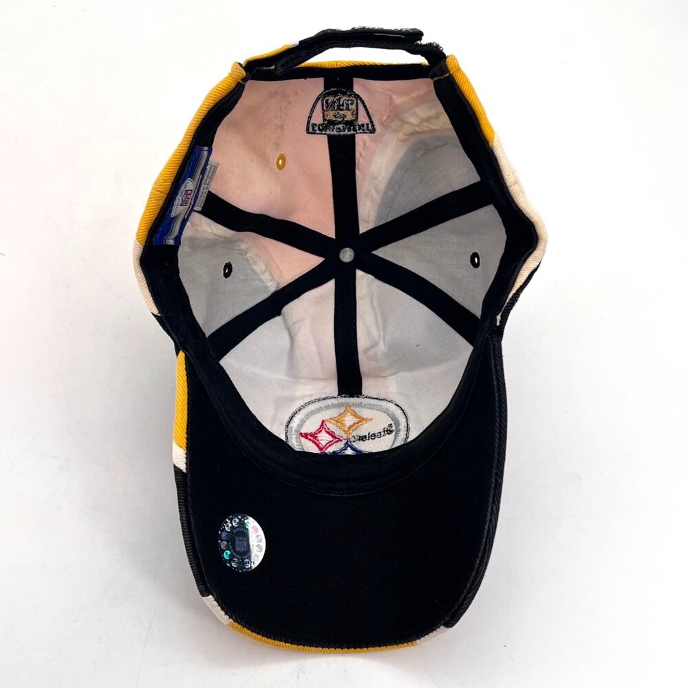 Vintage Pittsburgh Steelers Reebok NFL Equipment Cap OSFA Cotton Black Yellow - Picture 15 of 16